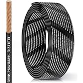 THHN Wire 14 Gauge 25FT, UL83 THHN/THWN-2 14 AWG Cable Stranded Copper with Nylon Jacket and PVC Insulation Building Wires for Residential, CNC, Panel Wiring, Circuit, Control(600V, Black)