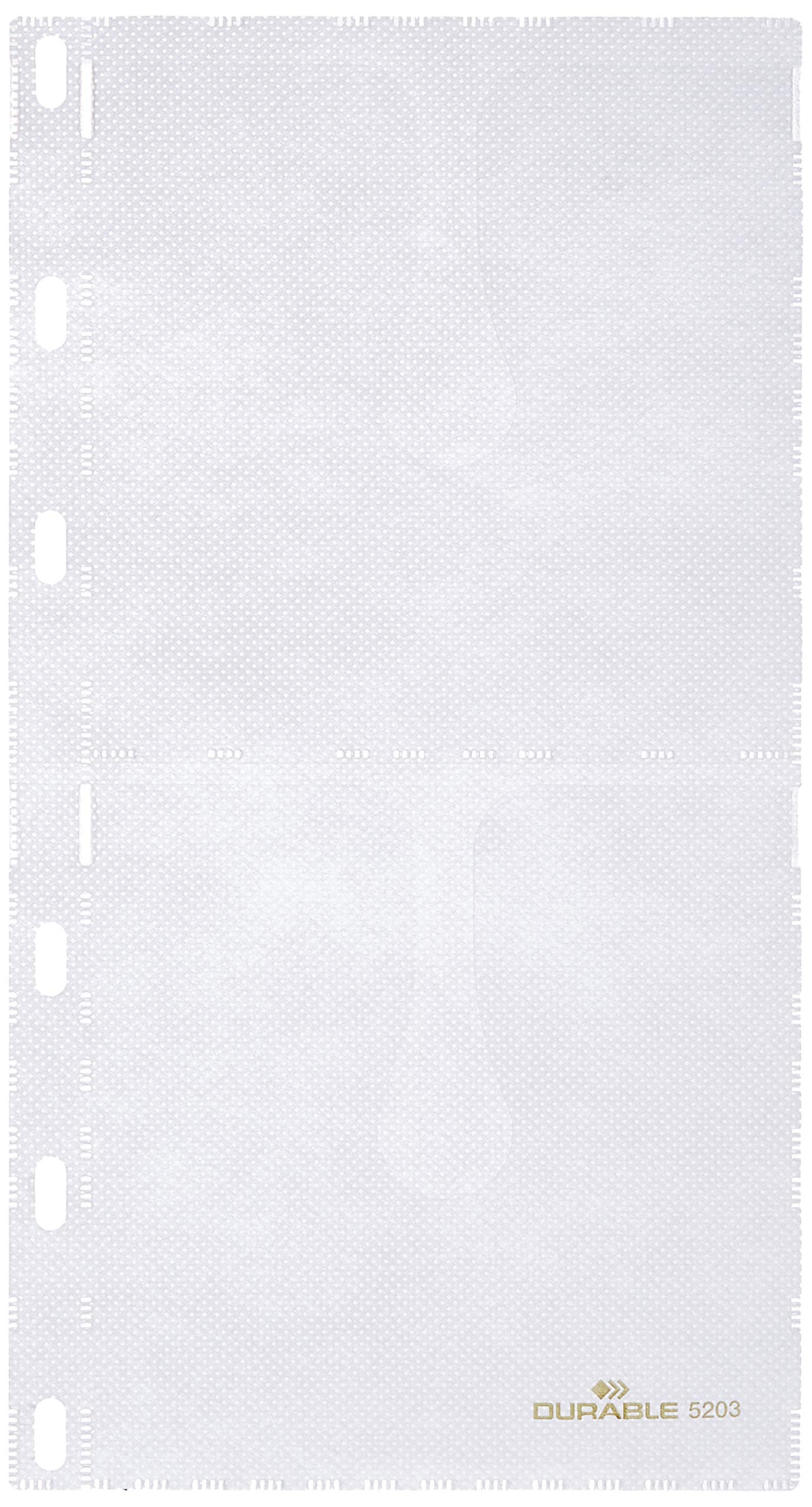 Durable CD/DVD Wallet/Pocket for CD Index for 2 Disks - Transparent (Pack of 5)