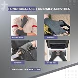 SyeJam Arthritis Gloves Fingerless Grey Medium 1 Pair view 3