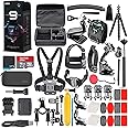 GoPro HERO9 Black - Waterproof Action Camera with Front LCD, Touch Rear Screens, 5K Video, 20MP Photos, 1080p Live Streaming, Stabilization + 16GB Card and 50 Piece Accessory Kit - Action Kit
