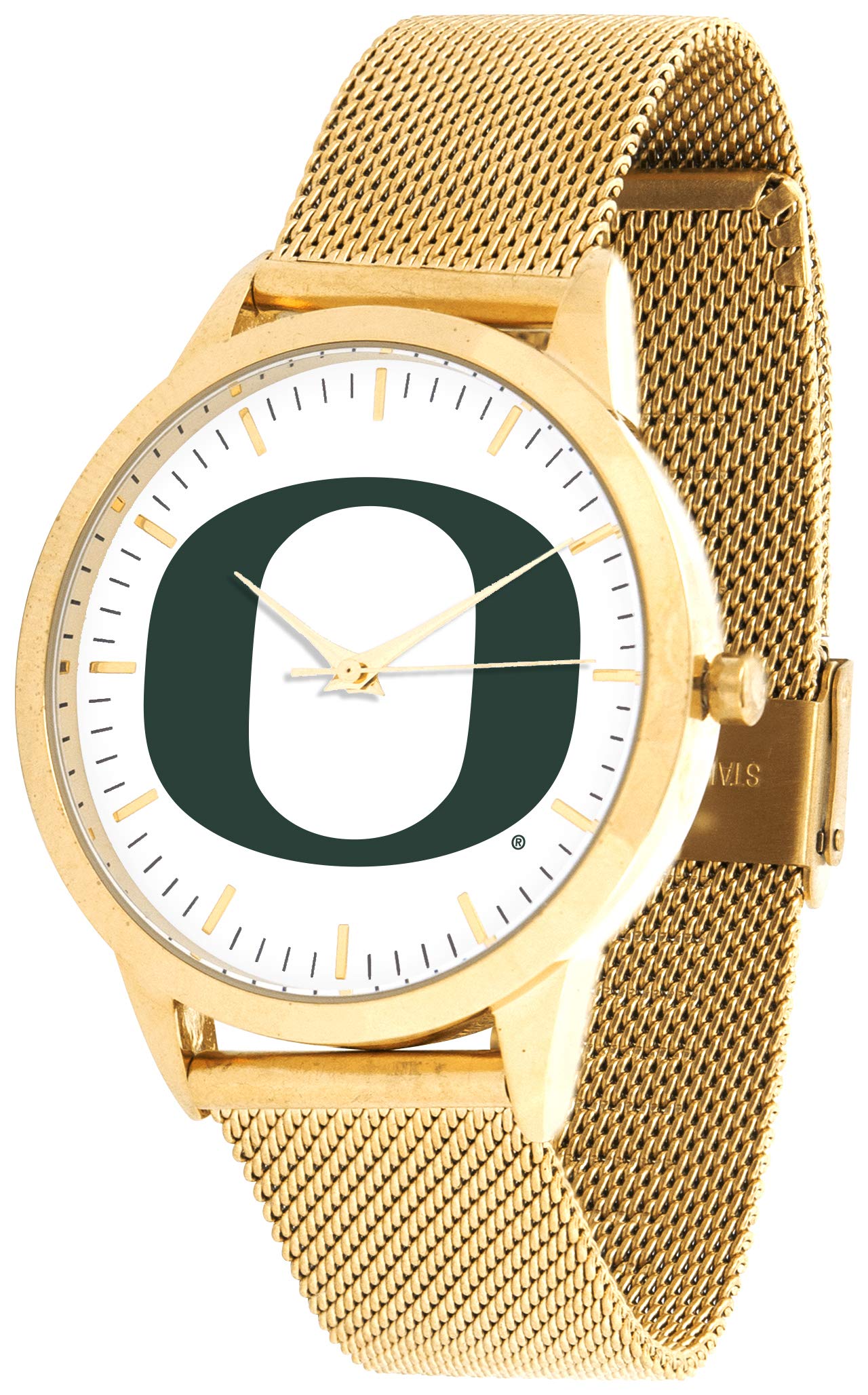 Oregon Ducks - Mesh Statement Watch - Gold Band