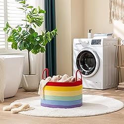 KAKAMAY Large Blanket Basket (20"x13"),Woven
