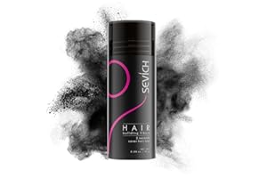 SEVICH Hair Fibers for Thinning Hair, Hair Building Fibers Instantly Thicker & Fuller Look,Hair Powder for Men & Women 25g Black