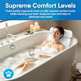 EJY01 Luxury Bath Pillow Tub Spa Cushion 3D Mesh Neck Shoulder Back Support view 5