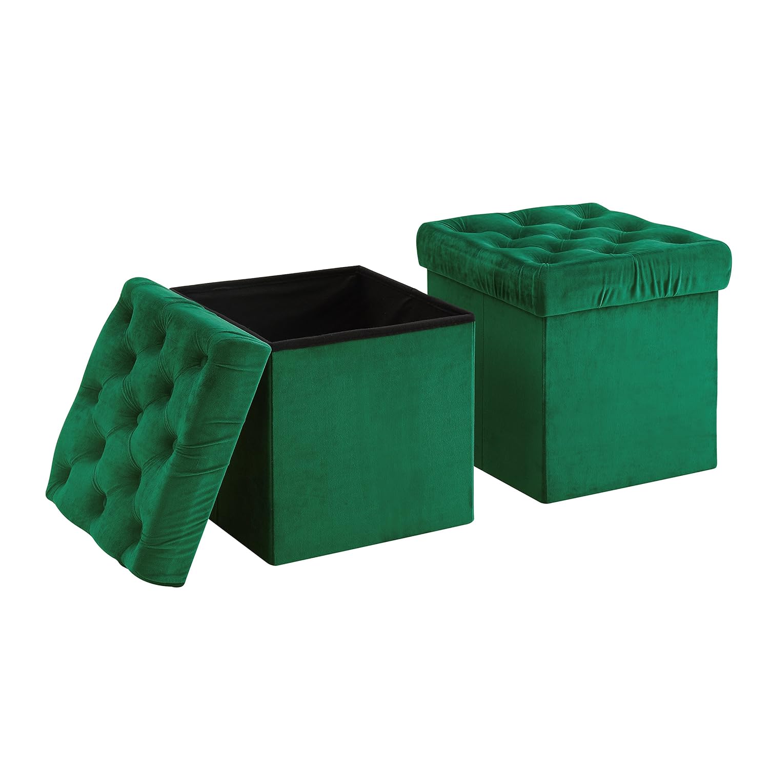 Best Velvet Tufted Cube Ottoman