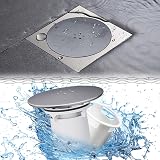 WUBAYI Shower Drain Cover 90mm 115mm Chrome Plated Removable Top Cap view 5
