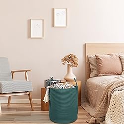 XUANGUO Cotton Rope Laundry Basket Hamper for