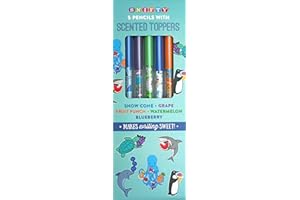 SNIFTY Scented Pencil Toppers with Aquarium Themed Pencils (5 Pack)