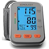 Konquest KBP-2704A Automatic Upper Arm Blood Pressure Monitor - Adjustable Cuff - Large Backlit Display - Irregular Heartbeat