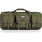 Savior Equipment American Classic Shorty Tactical Double Short Gun Case Pistol Bag, Spacious Front Pockets, Padded Shoulder Strap Included