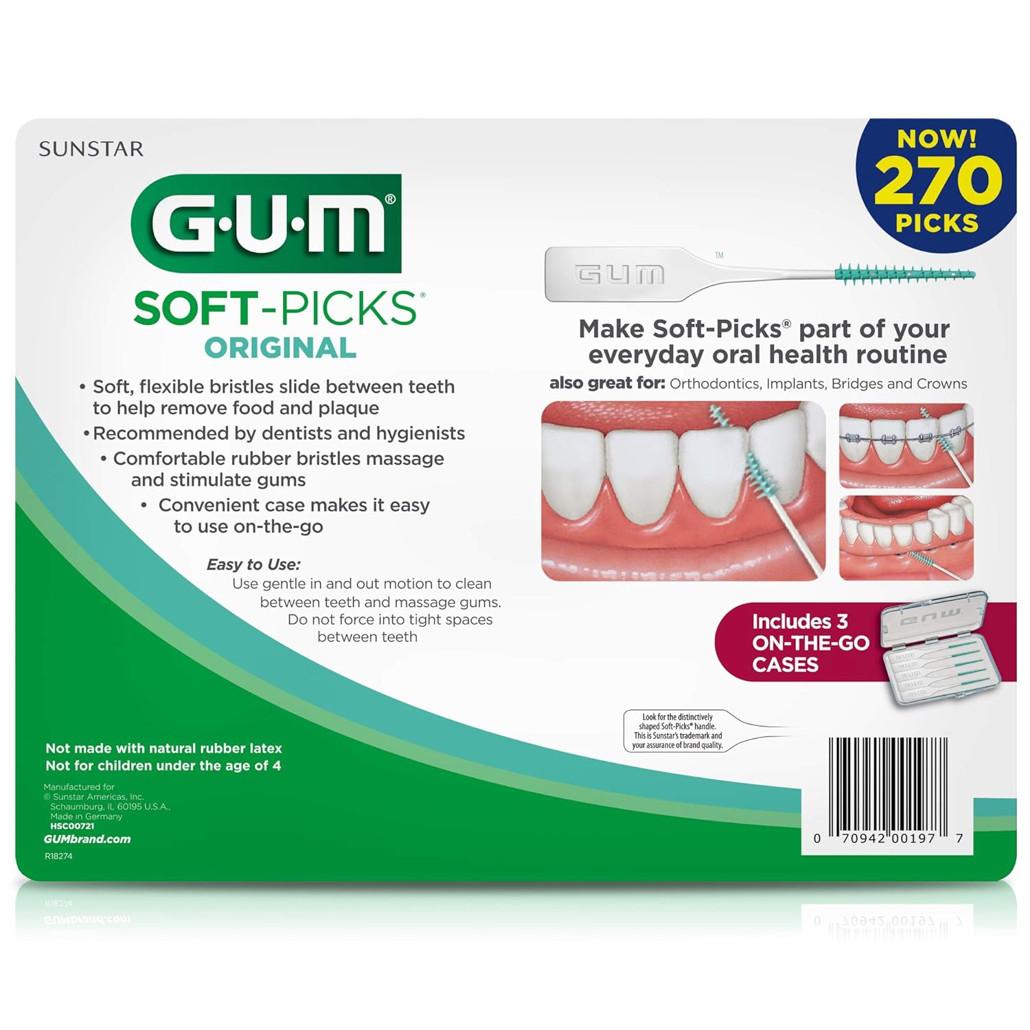 GUM Soft-Picks Original Dental Picks, 270 Count: Industrial & Scientific