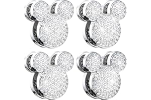 Pangpai Bling Car Hooks, Cute Rhinestones Car Organizer Interior Accessories, Car Dashboard Decorations Hook for Purse Umbrellas Grocery Bags Handbag, 4-Pack