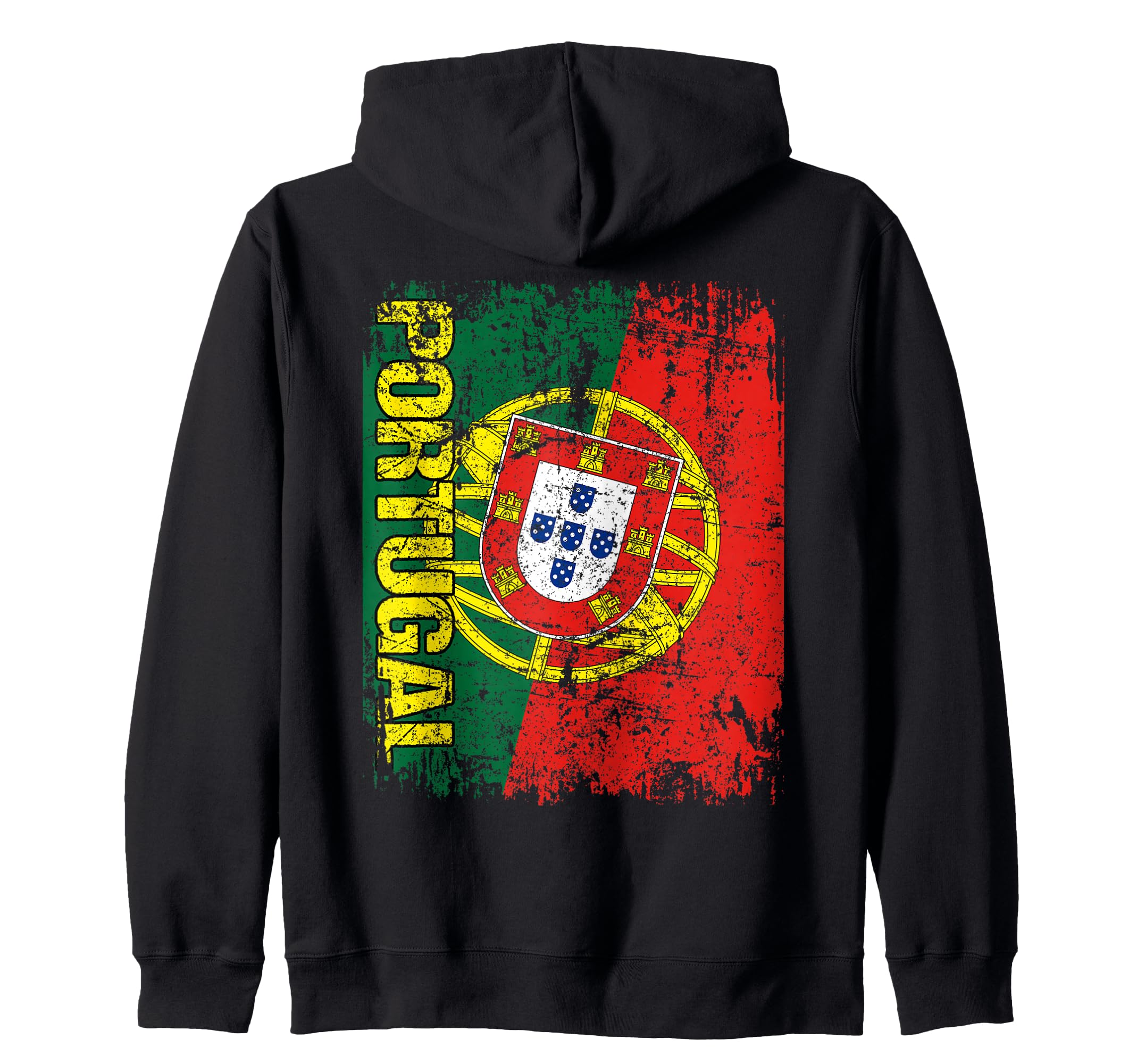PORTUGAL Flag Vintage Distressed PORTUGAL Zip Hoodie