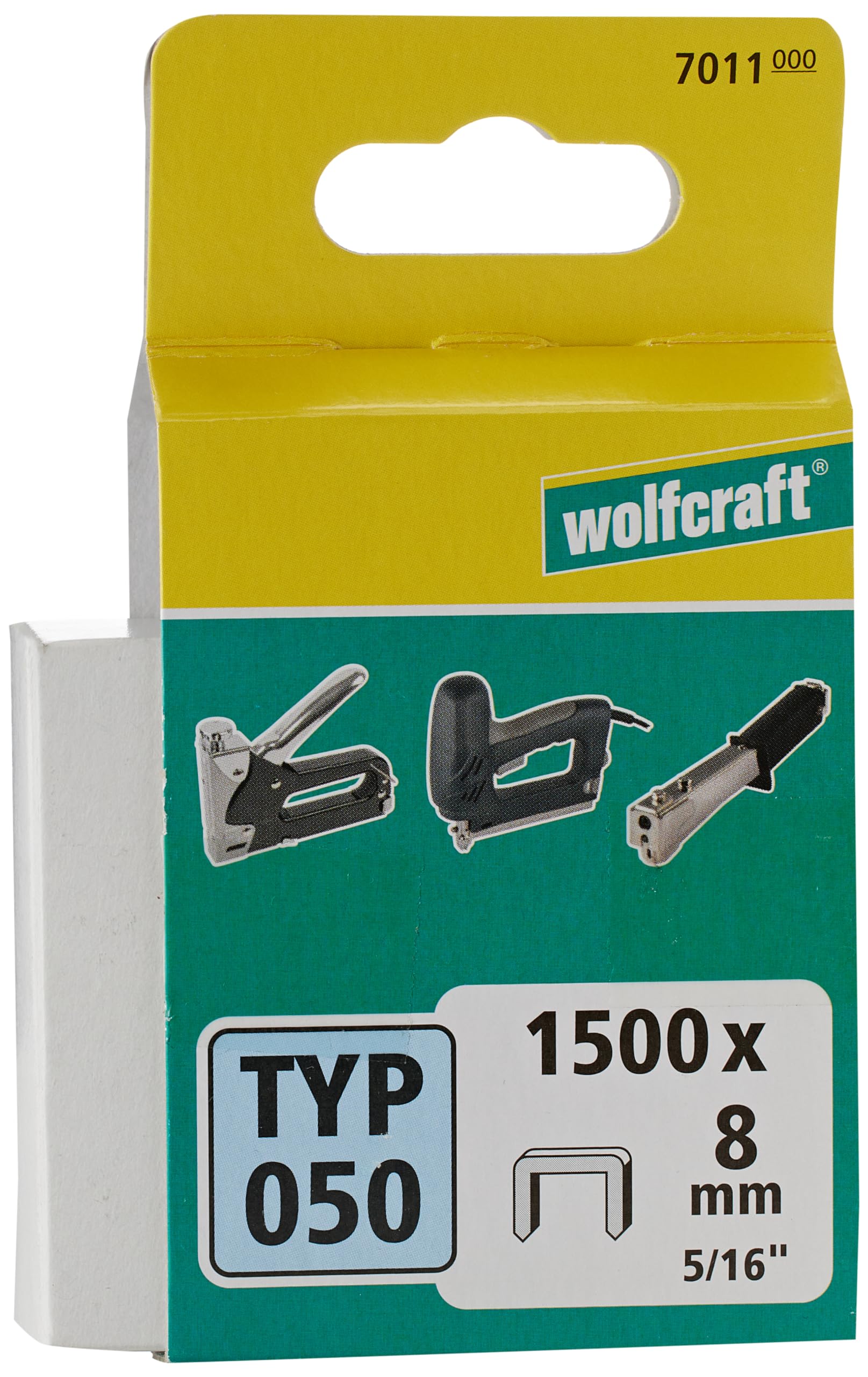 wolfcraft Broad Back Staple, Type 050 I 7011000 I Ideal for fastening fabric, textiles and thin strips of wood