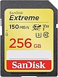 SanDisk 256GB Extreme SDXC UHS-I Card - C10, U3, V30, 4K UHD, SD Card - SDSDXV5-256G-GNCIN