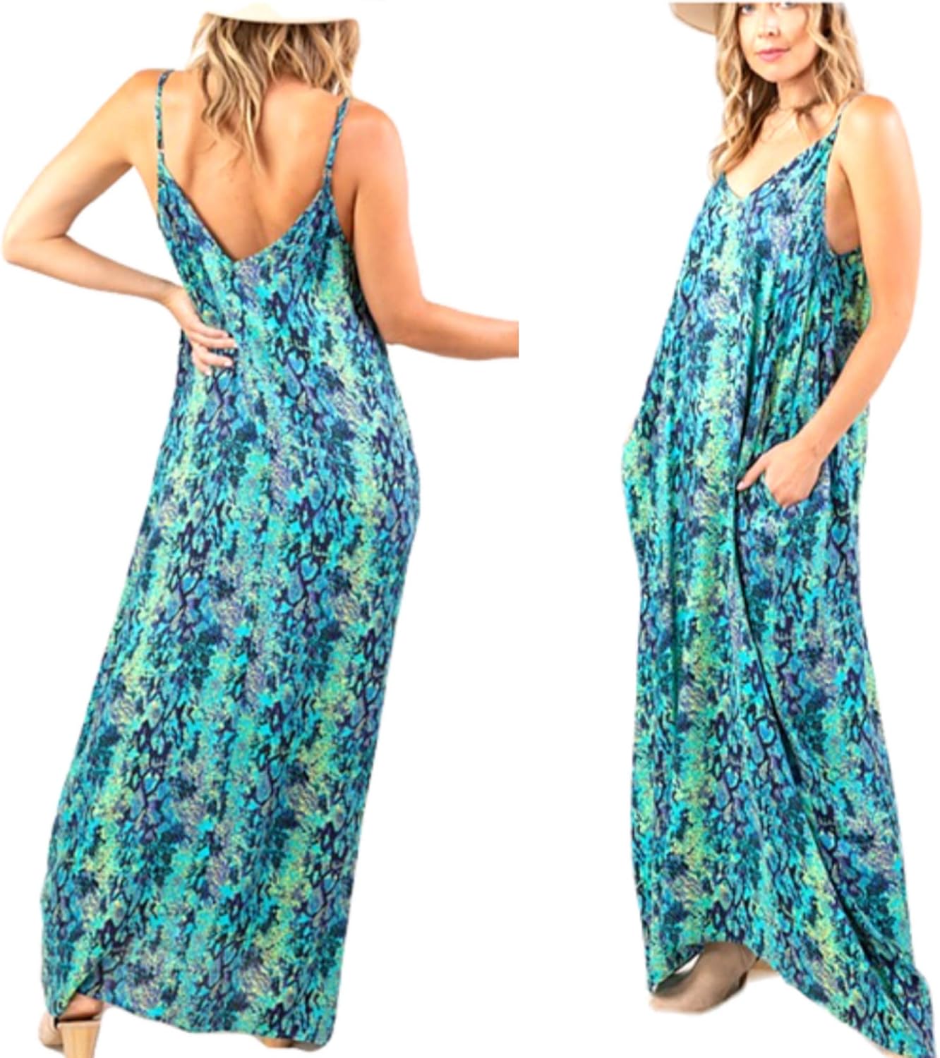 cocoon maxi dress with pockets