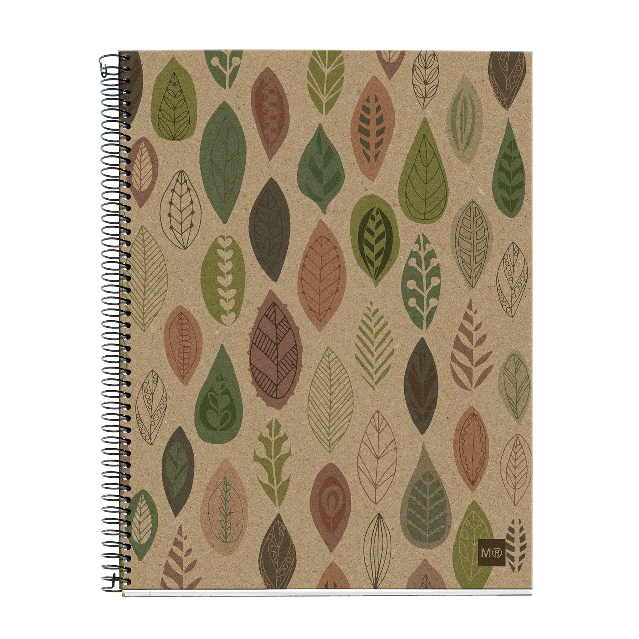 Miquelrius A4 Recycled Notebook 120 Sheets 80gsm Plain Blank Paper Sketch Lettering Recycled Cover 4 Holes Sheets
