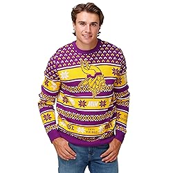 FOCO Standard NFL Big Logo Ugly Sweater, Team Color