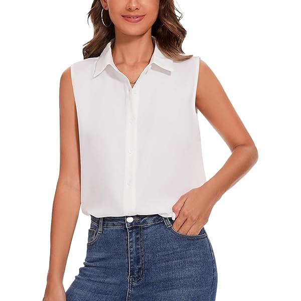KIFOVEN Women's Summer Cotton Tank Top - V-Neck, Sleeveless, Button Detail, Flowy Fit