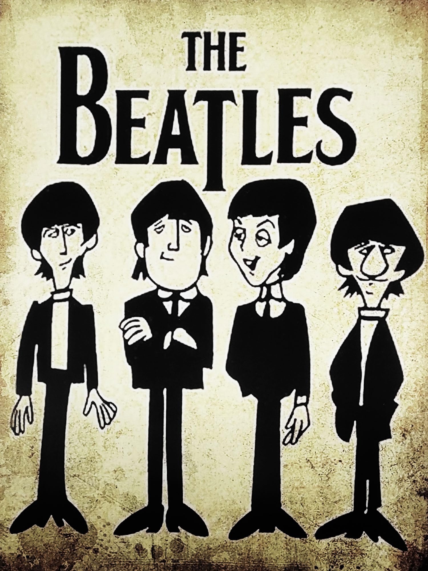 KUSTOM ART Beatles Decorative Wall Poster Art Print on Coated Paper 40 x 30 cm Without Frame