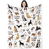 Dog Blanket Dog Gifts for Dogs Lovers Soft Flannel Dogs Stuff Throw Blanket Birthday Bedding Decor Gifts for Girls Women Kids 50"x40"