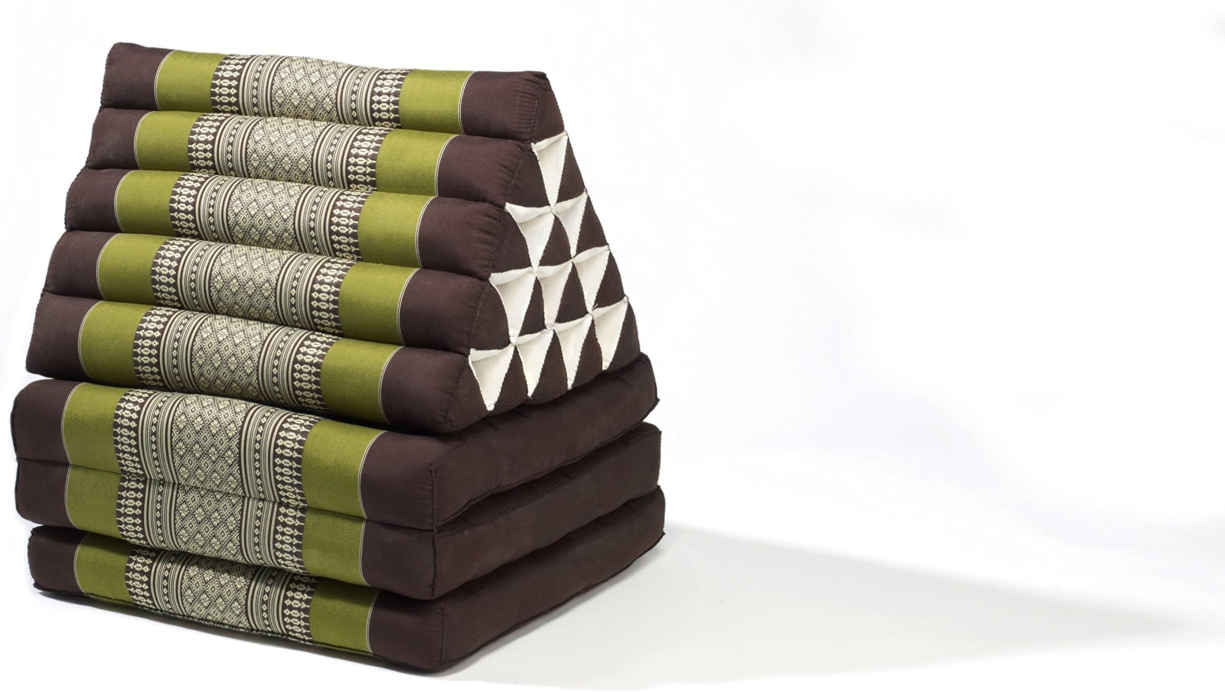 My Zen Home Triangle Lounger, 22" by 16.50" by 57", Sage/Brown