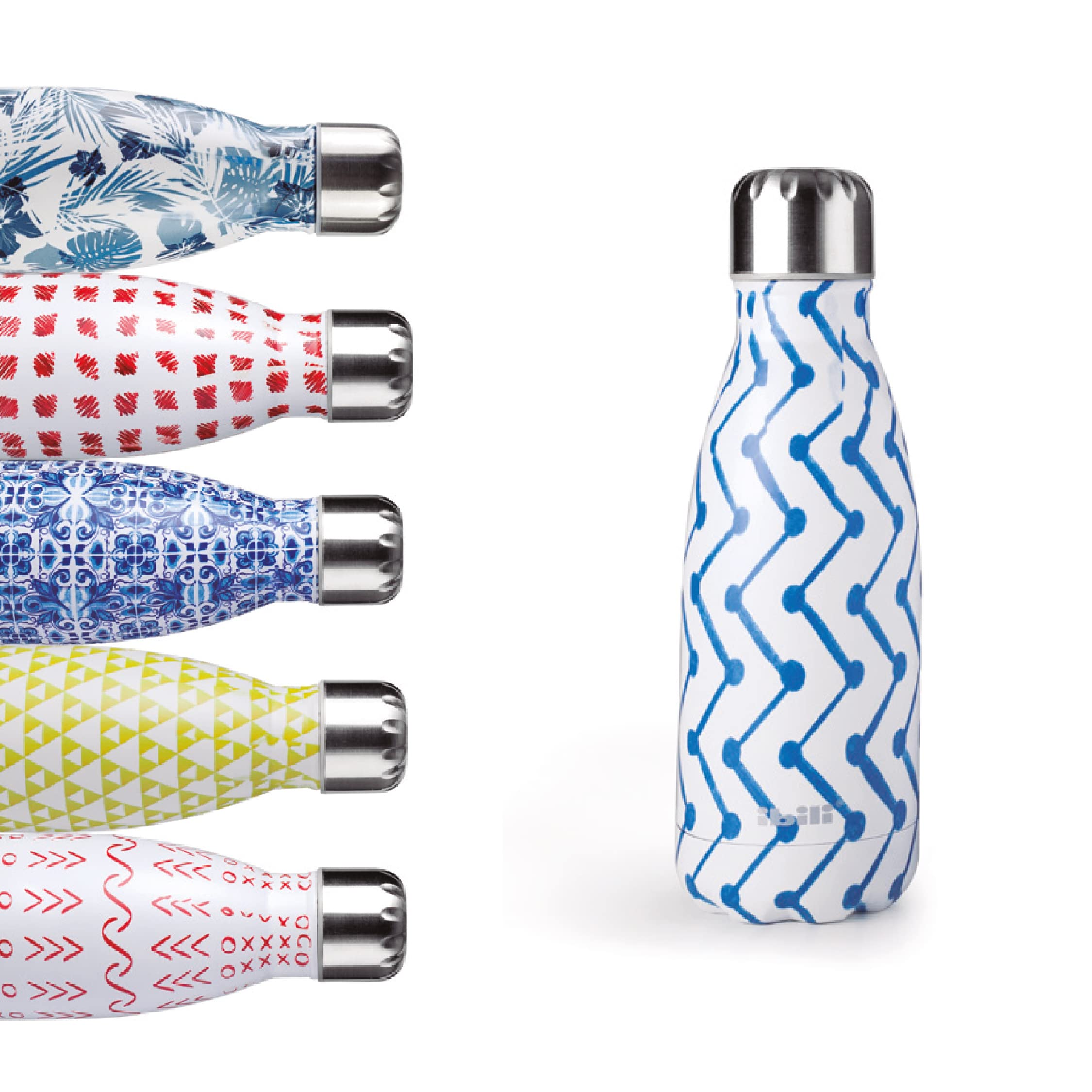 IBILI Thermos Flask with Double Wall, Zigzag, 350 ml, 18/10 Stainless Steel, Double Wall, Reusable