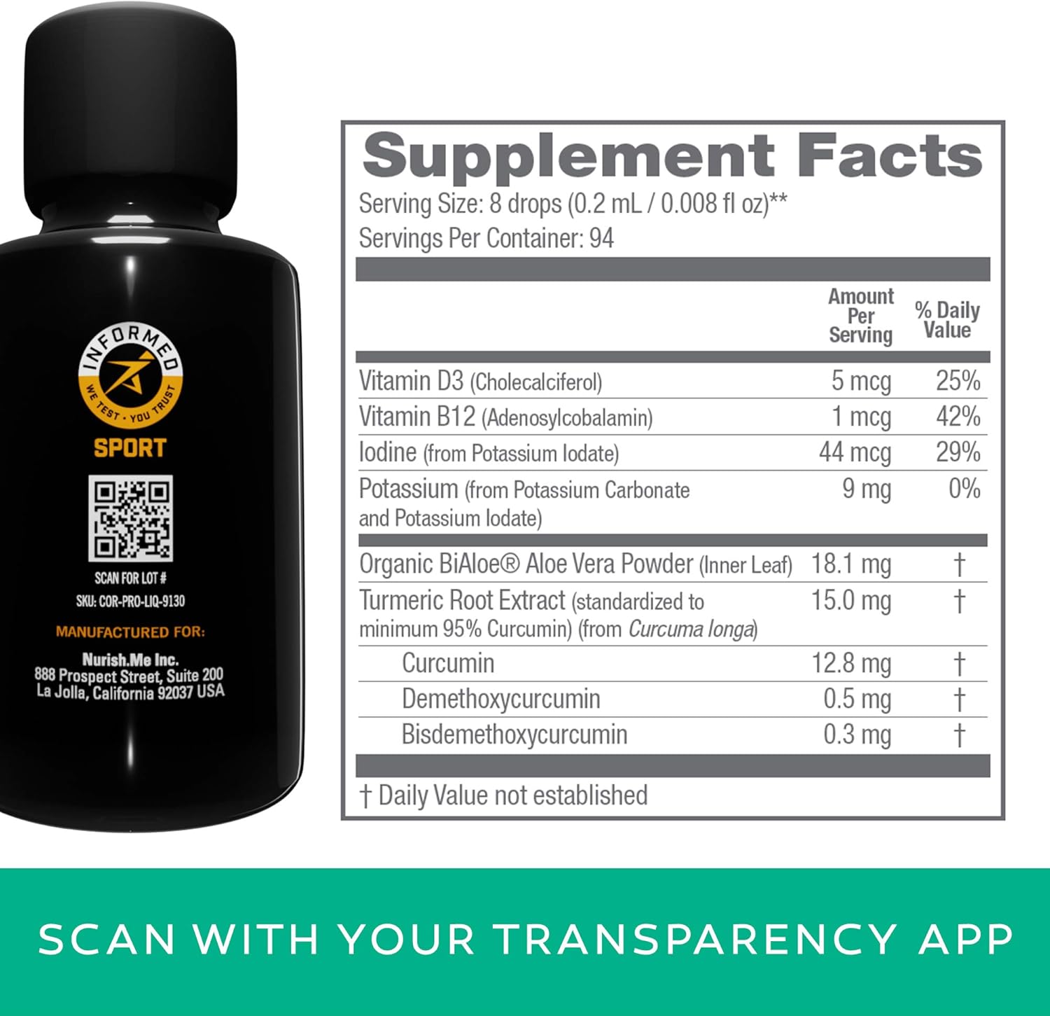 CoreCumin Pro Advanced Liquid Turmeric Curcumin Supplement with Aloe