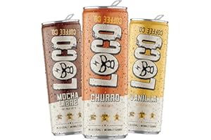 LOCO LIFE BREW Loco Coffee Latte [Variety Pack] Cold Brew Coffee 11 Ounce Can, 12 Count | Zero Sugar, 200mg Caffeine | Gluten Free and Dairy Free | Low Calorie Iced Coffee