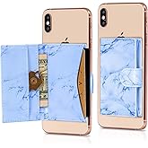 Cardly | Stick On Cell Phone Wallet and Card Holder for Phone Case | iPhone Compatible(Blue)