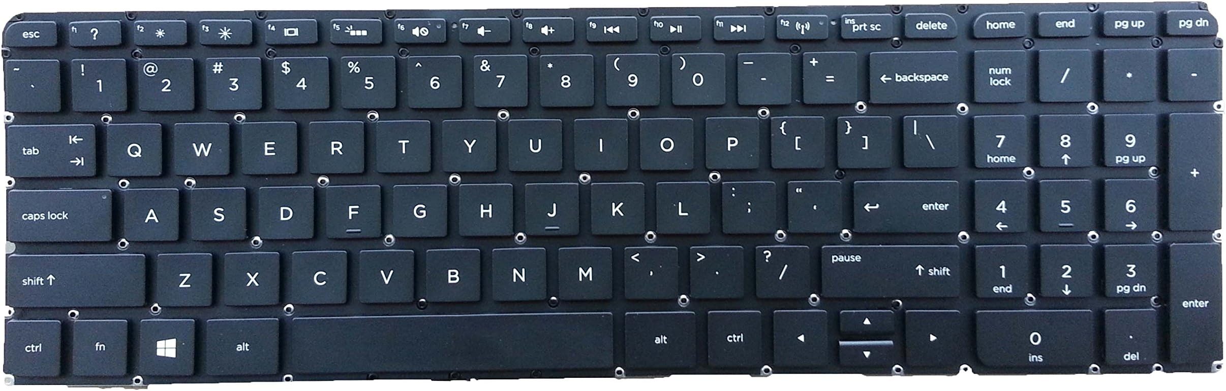 New US Black Backlit Laptop Keyboard No-Frame for HP Envy TouchSmart Sleekbook M6-K001 M6-K001XX M6-K010DX M6-K012DX M6-K015DX m6-k022dx M6-K025DX m6-k026dx Backlight Light Notebook