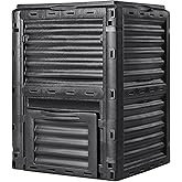 VEVOR Garden Compost Bin 80 Gal, BPA Free Composter, Large Capacity Outdoor Composting Bin with Top Lid and Bottom Door, Easy