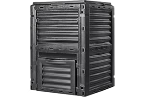 VEVOR Garden Compost Bin 80 Gal, BPA Free Composter, Large Capacity Outdoor Composting Bin with Top Lid and Bottom Door, Easy