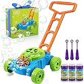 Lydaz Bubble Lawn Mower for Toddlers 1-3, Bubble Machine Outdoor Garden for 1-Year-Old Boy Gifts, Pretend Toys for 1 2 3 Year Old Boy Birthday Gift, Push Summer Gardening Toys for Preschool Baby Boys