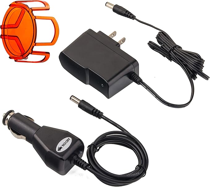 NoCry Rechargeable Flashlight Charger Set includes one red light