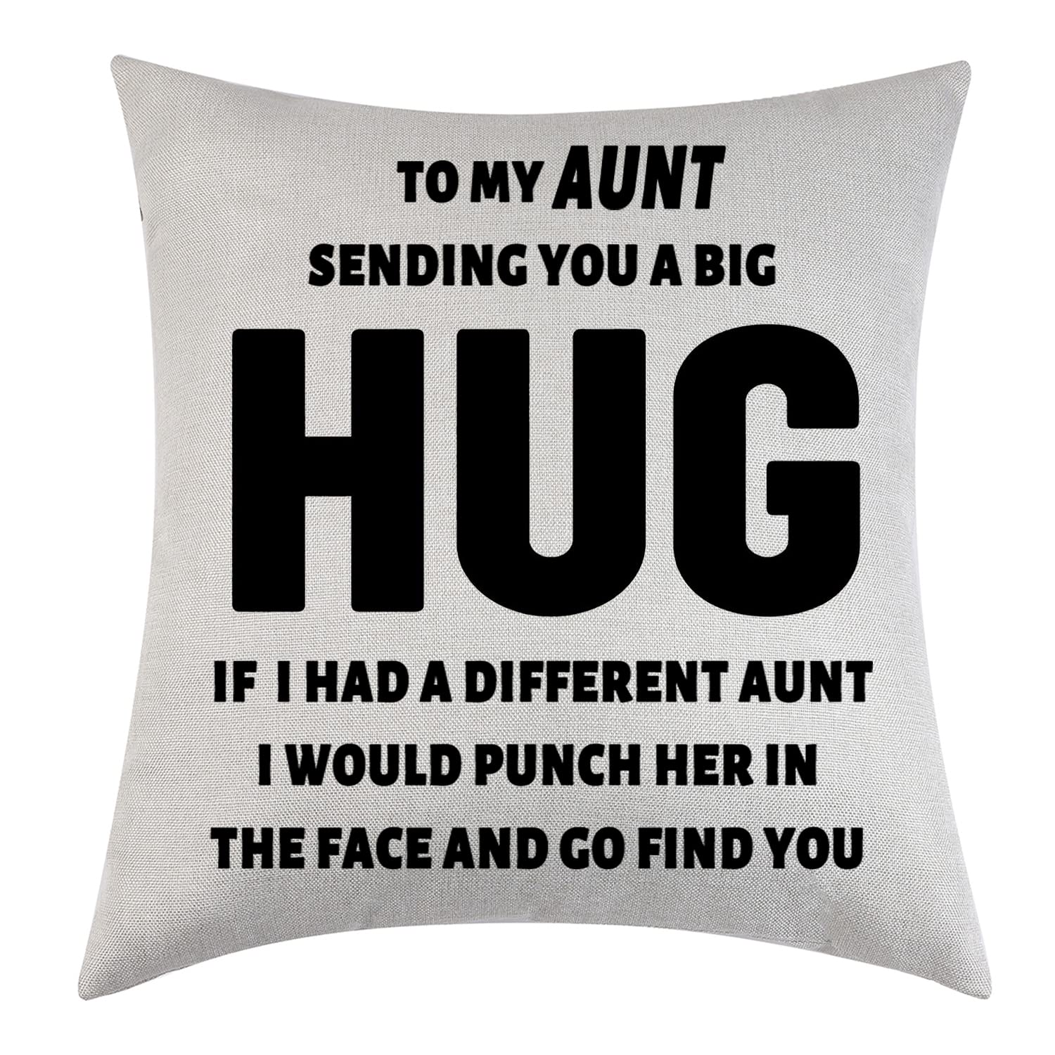 Tihnvk Auntie Aunty Aunt Cushion Cover Throw Pillow Cover Gifts for Aunt from Niece Nephew Auntie Birthday Gift