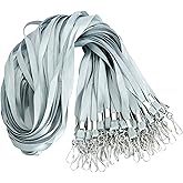 LOCONHA Lanyards for Id Badges Lanyards Safety Badge Lanyard 36" with Swivel Hook (Gray)