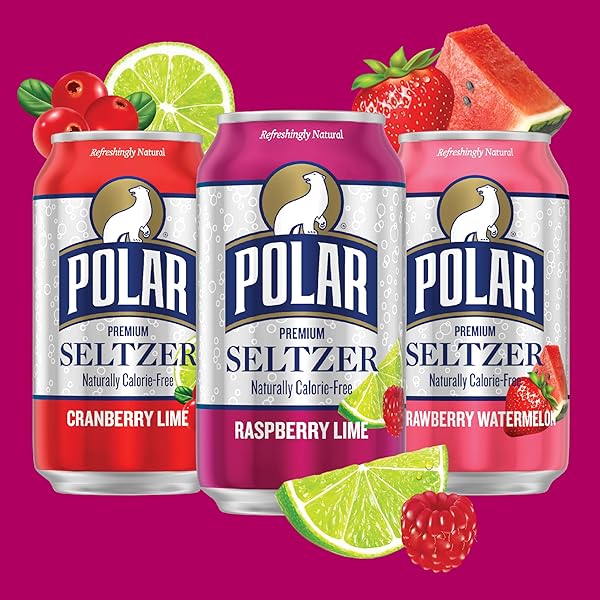 POLAR SELTZER WATER BERRIES VARIETY PACK, 12 FL OZ CANS, 18 PACK