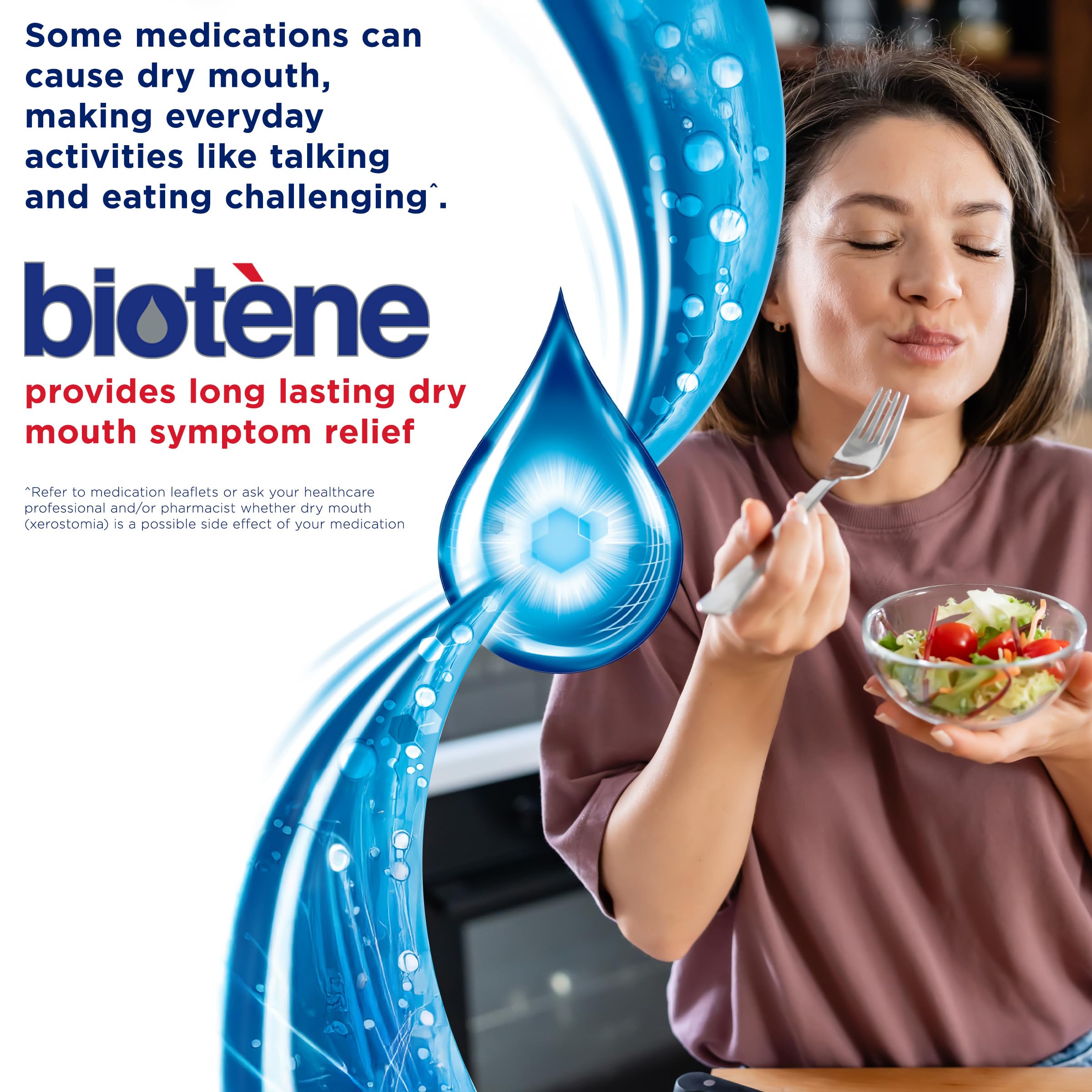 biotène Oral Rinse Mouthwash for Dry Mouth, Breath Freshener and Dry Mouth Treatment, Fresh Mint - 33.8 fl oz