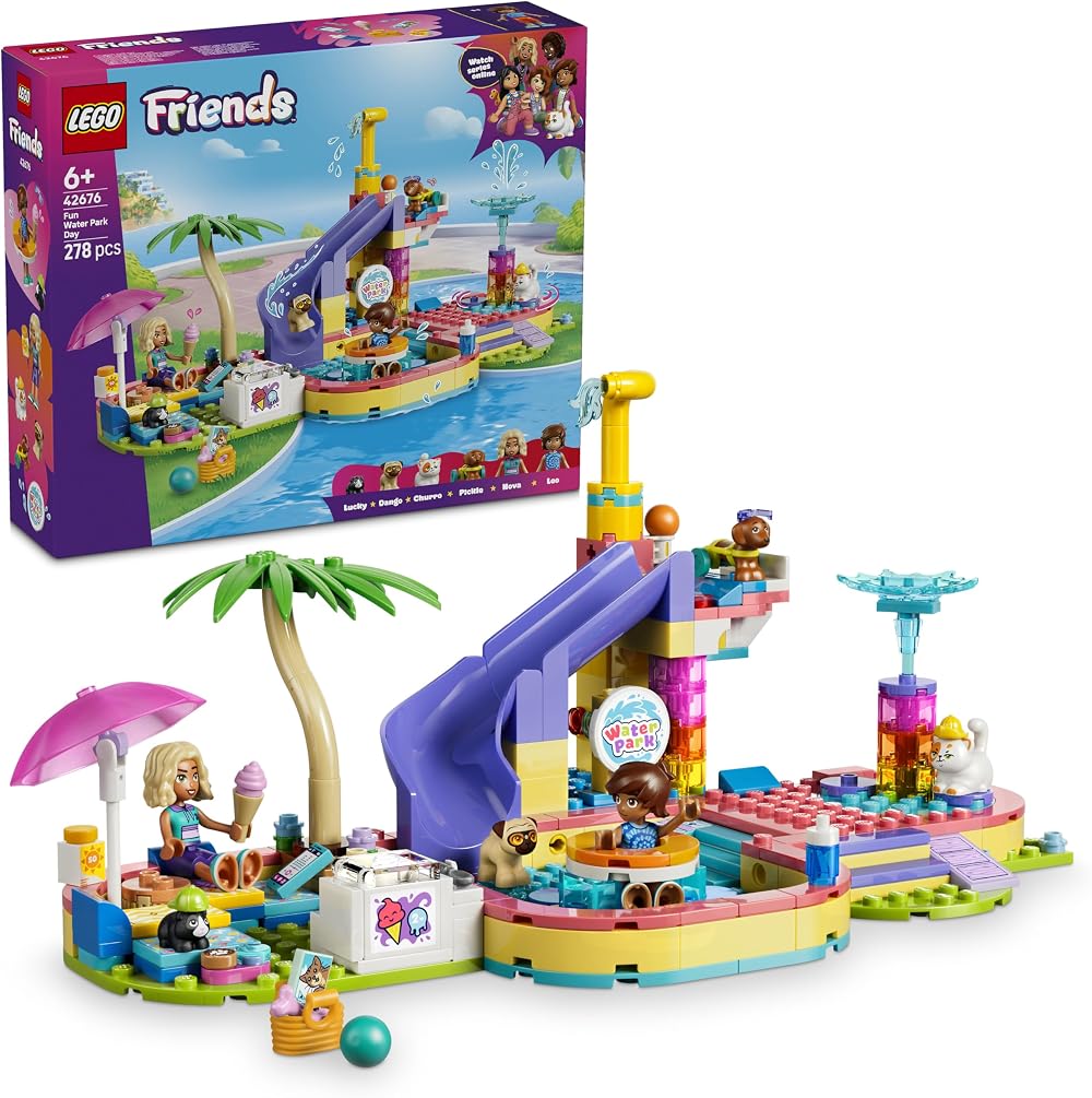 LEGO Friends Fun Water Park Day 42676 Mini Dolls & 4 Animals Toy Set