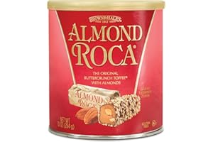 Almond Roca Pack of 1-10oz Individually Wrapped Chocolate Candy - Original Buttercrunch Toffee with Almonds - Gluten Free, Kosher, Chocolate