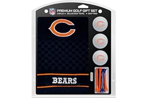 Team Golf NFL Chicago Bears Gift Set: Embroidered Golf Towel, 3 Golf Balls, and 14 Golf Tees 2-3/4" Regulation, Tri-Fold Towel 16" x 22" & 100% Cotton