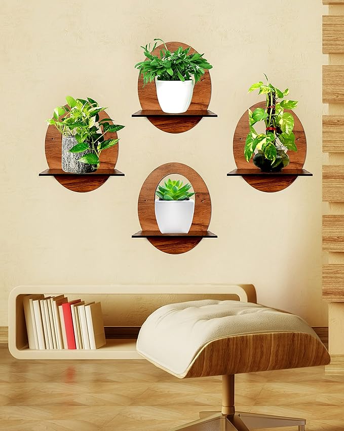 Wood Wall Hanging Planter standPlant Holder Stand / Hanging Planter