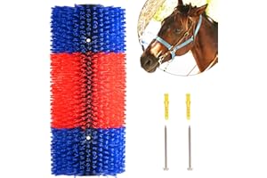 Hehoroo Livestock Scratch Brushes - Livestock Anti-itch Tool, Horse Brushes, Relieve Back Itching in Livestock, Appropriate for Horse, Cattle, Pig, Sheep(Red)