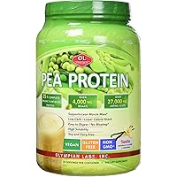 Olympian Labs Plant Based Pea Protein Powder, Vanilla - 25g of Protein, Vegan, Low Net Carbs, Gluten Free, Lactose Free, No S