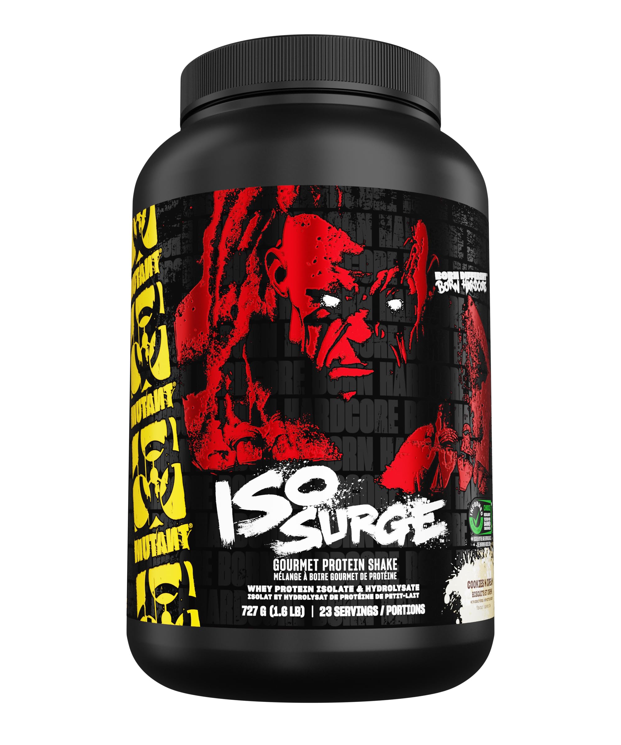 MUTANT ISO Surge | Whey Isolate Protein Powder | 25g Protein, Fast-digesting whey Protein Isolate & whey hydrolysate, Gourmet Flavors | 727 g | Cookies & Cream
