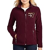 NACRE APPAREL Custom Embroidered Midweight Fleece Jacket for Men & Women Personalized Stethescope Print Jacket