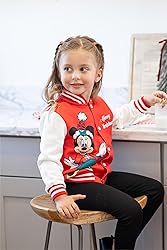 Disney Minnie Mouse Girls Christmas Varsity Bomber