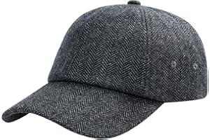 BOTVELA Wool Baseball Cap for Men Adjustable Unstructured Tweed Hat