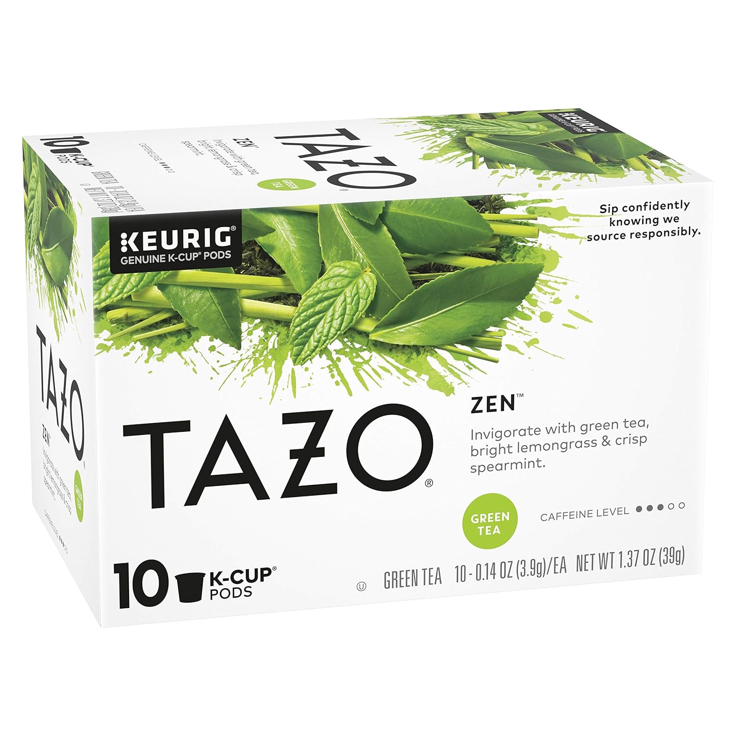 Tazo K-Cup Pods For an Invigorating Cup of Green Tea Zen Tea Helps You Feel Focused and Zen 10 Count, Pack of 6 (Packaging May vary) : Grocery & Gourmet Food